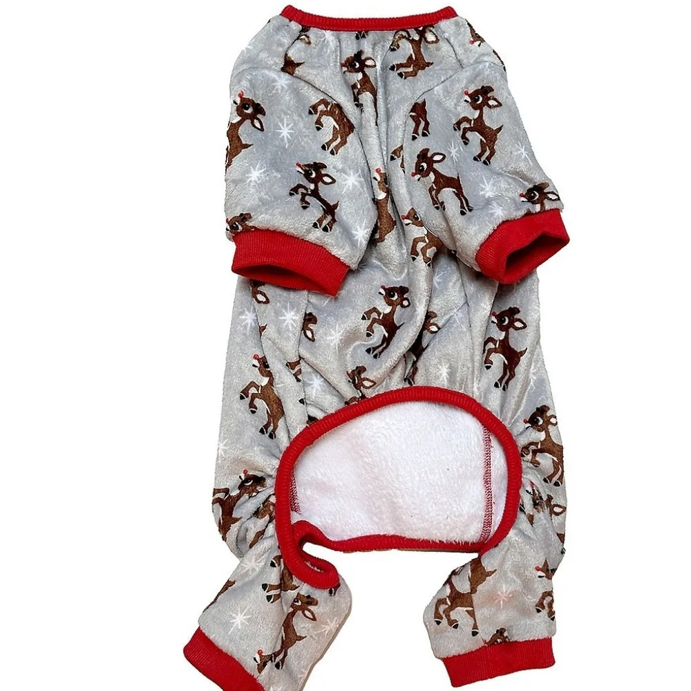 Rudolph red nose reindeer dog pjs pajamas sz xl nwt - Picture 3 of 4